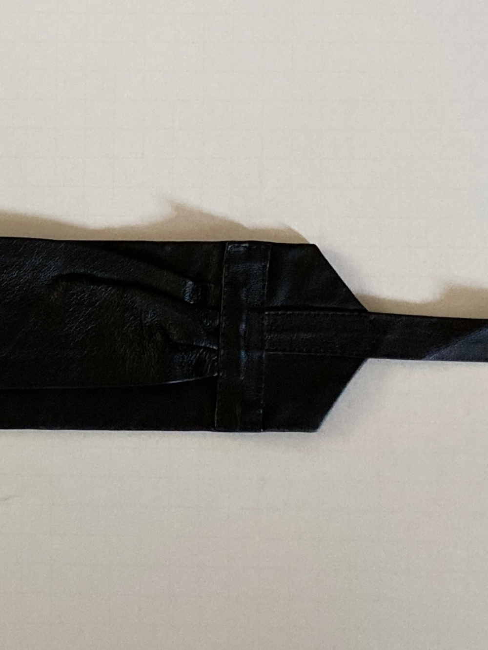 G.I.L.I. Got It Love It Leather Obi Wrap Belt/2 Layers/Black/Size M/L/NEW! - Picture 3 of 4